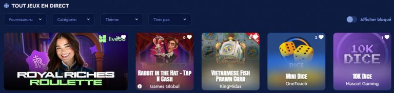 Celsius Casino jeux live