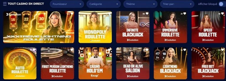 jeux live Celsius Casino